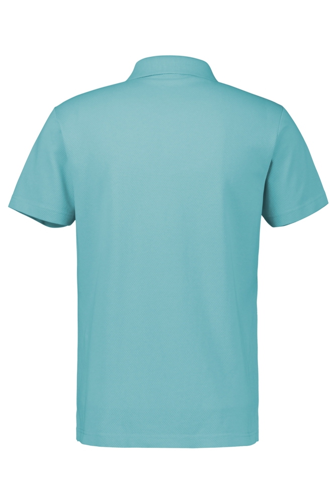 POLOSHIRT IN ZACHTE WAFELPIQUE KWALITEIT 2543204 456 COASTAL BLUE